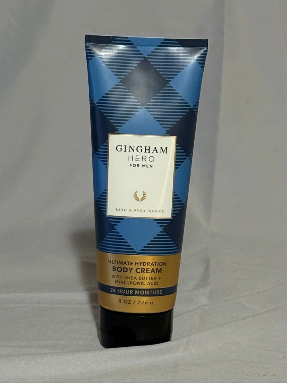 Bath & Body Works Gingham Hero for Men Body Cream - Blue and Gold